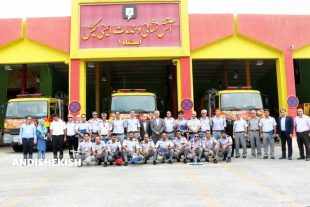 گزارش تصویری : مراسم روز آتش نشان در ایستگاه مرکزی اداره آتش نشانی و خدمات ایمنی جزیره کیش/عکس : امیررضا سیم ریز