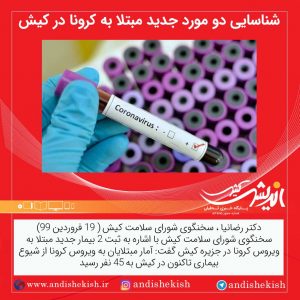 شناسایی دو مورد جدید مبتلا به کرونا در کیش