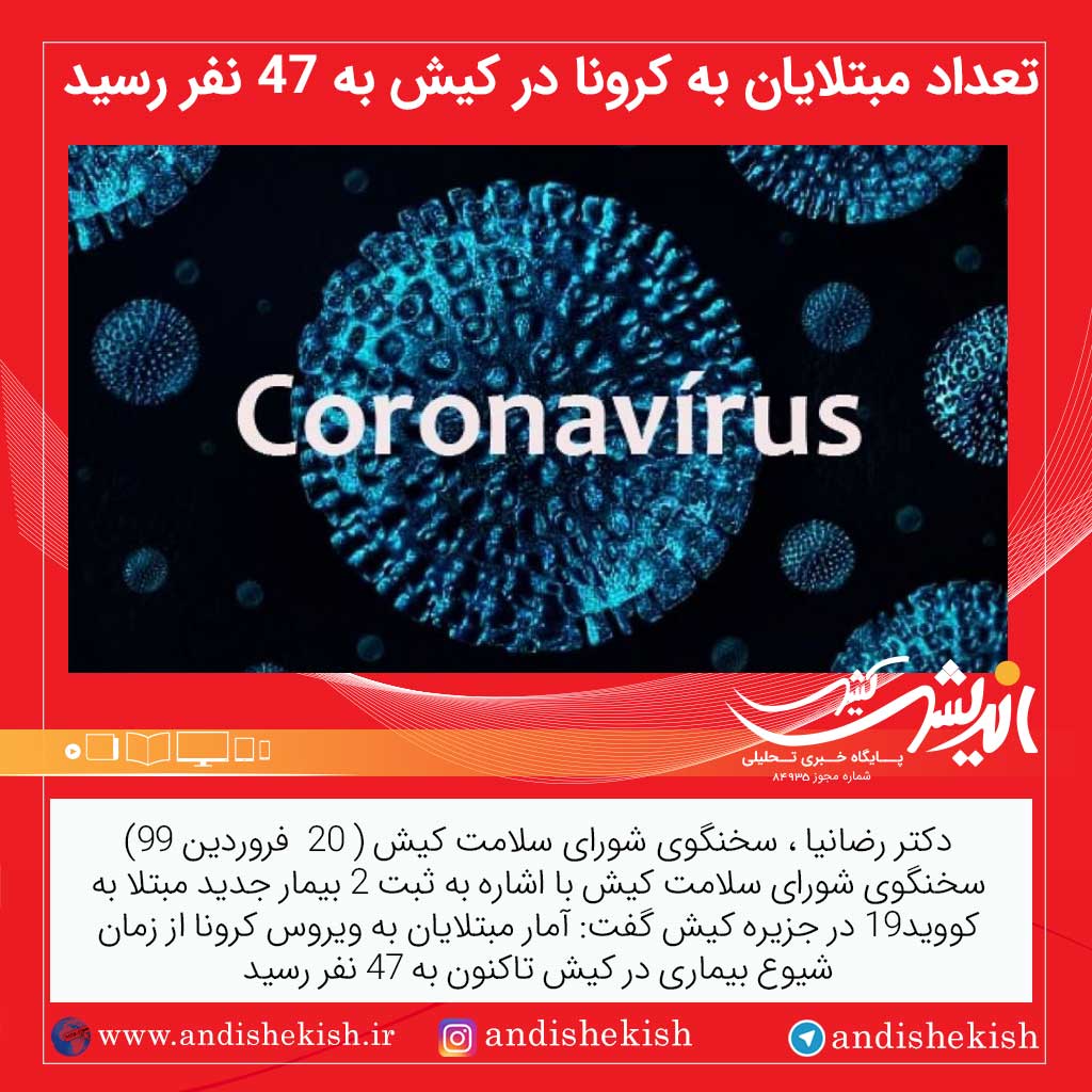 تعداد مبتلایان به کرونا در کیش به ۴۷ نفر رسید