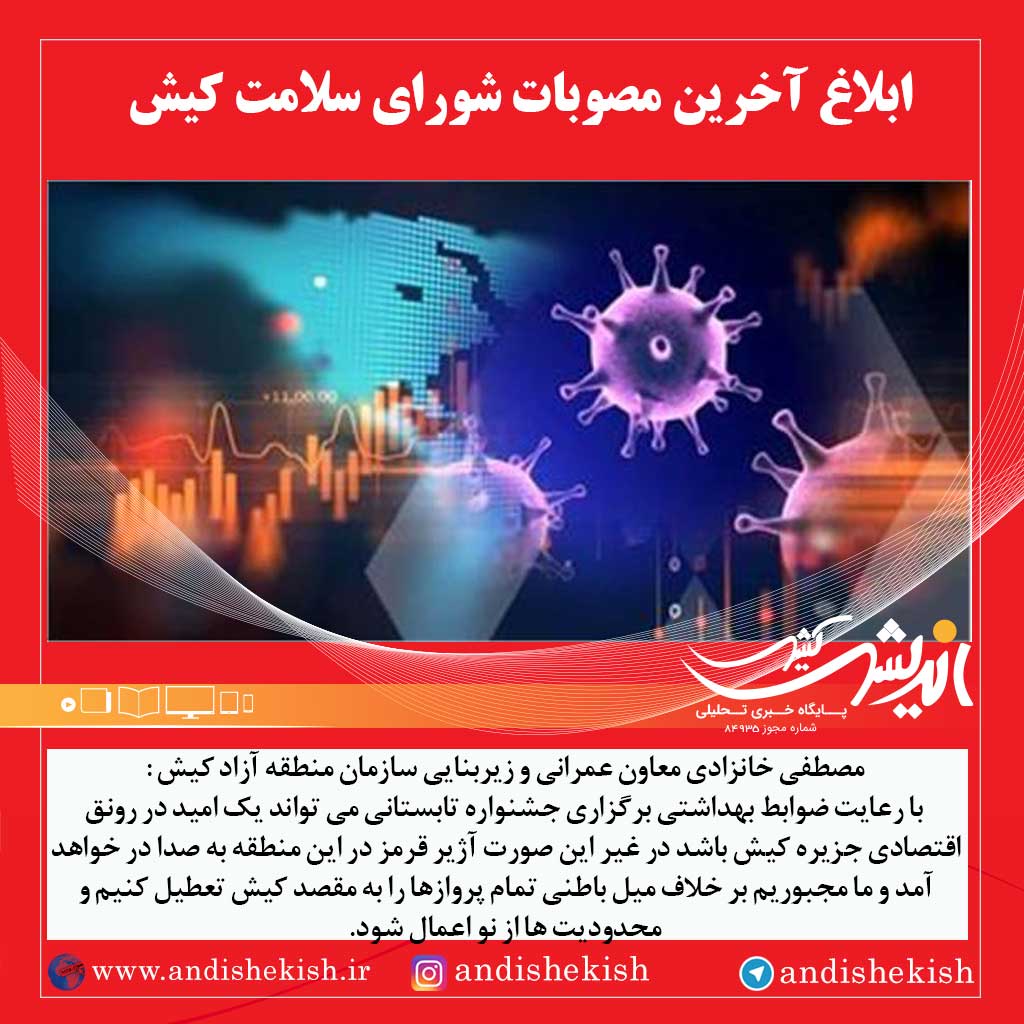 ابلاغ آخرین مصوبات شورای سلامت کیش