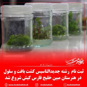 ثبت نام  رشته جدیدالتاسیس کشت بافت و سلول در هنرستان مبین خلیج فارس کیش شروع شد