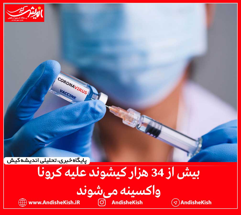 بیش از ۳۴ هزار کیشوند علیه کرونا واکسینه می‌شوند