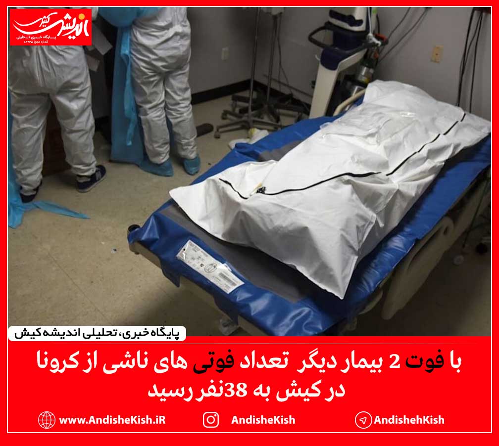 با فوت 2 بیمار دیگر تعداد فوتی های ناشی از کرونا در کیش به ۳۸نفر رسید با فوت ۲ بیمار دیگر تعداد فوتی های ناشی از کرونا در کیش به ۳۸نفر رسید