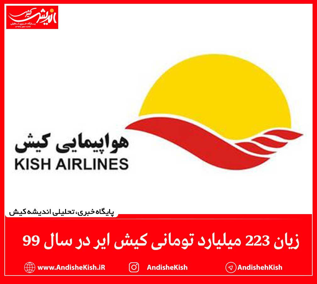 زیان ۲۲۳میلیارد تومانی کیش ایر در سال ۹۹