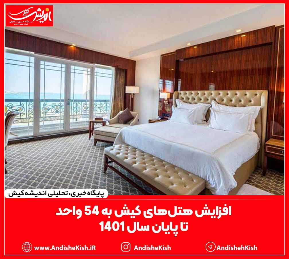 افزایش هتل‌های کیش به ۵۴ واحد تا پایان سال ۱۴۰۱