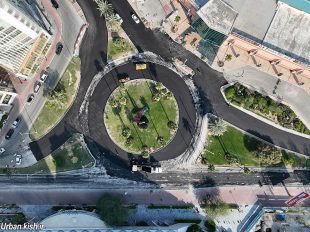 اجرای عملیات آسفالت میدان پردیس کیش – جعفر همافر