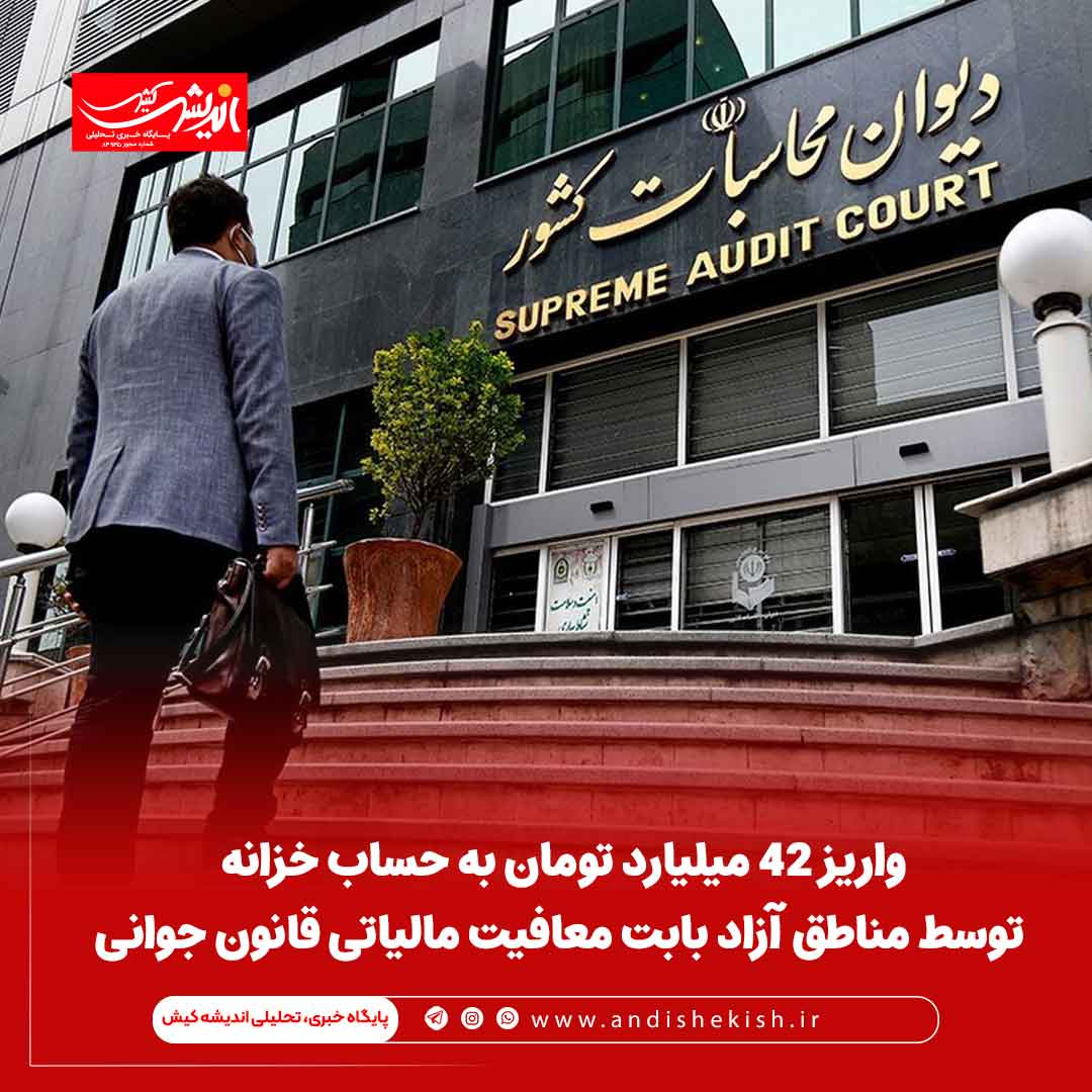 واریز ۴۲ میلیارد تومان به حساب خزانه توسط مناطق آزاد بابت معافیت مالیاتی قانون جوانی واریز ۴۲ میلیارد تومان به حساب خزانه توسط مناطق آزاد بابت معافیت مالیاتی قانون جوانی