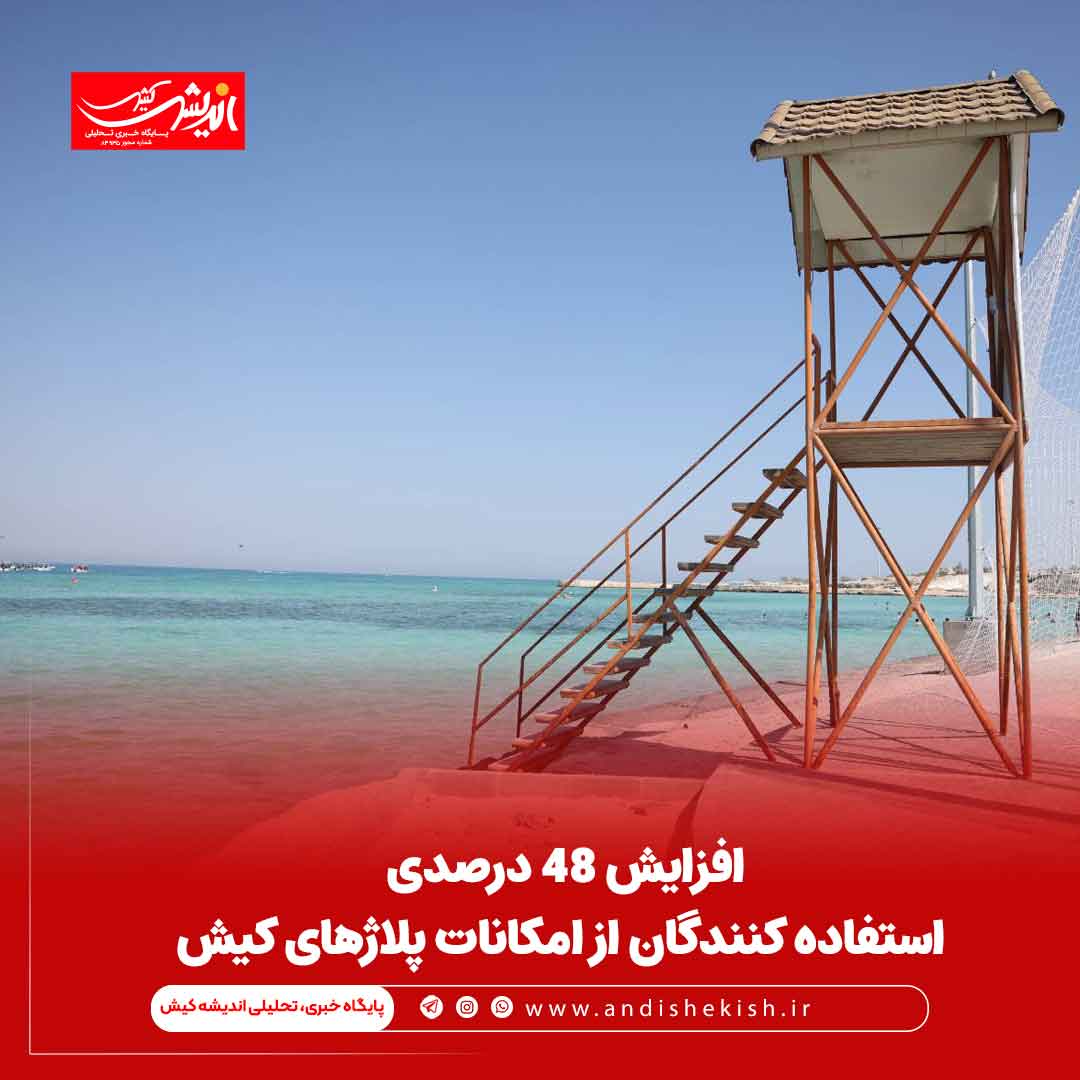 افزایش ۴۸ درصدی استفاده کنندگان از امکانات پلاژهای کیش