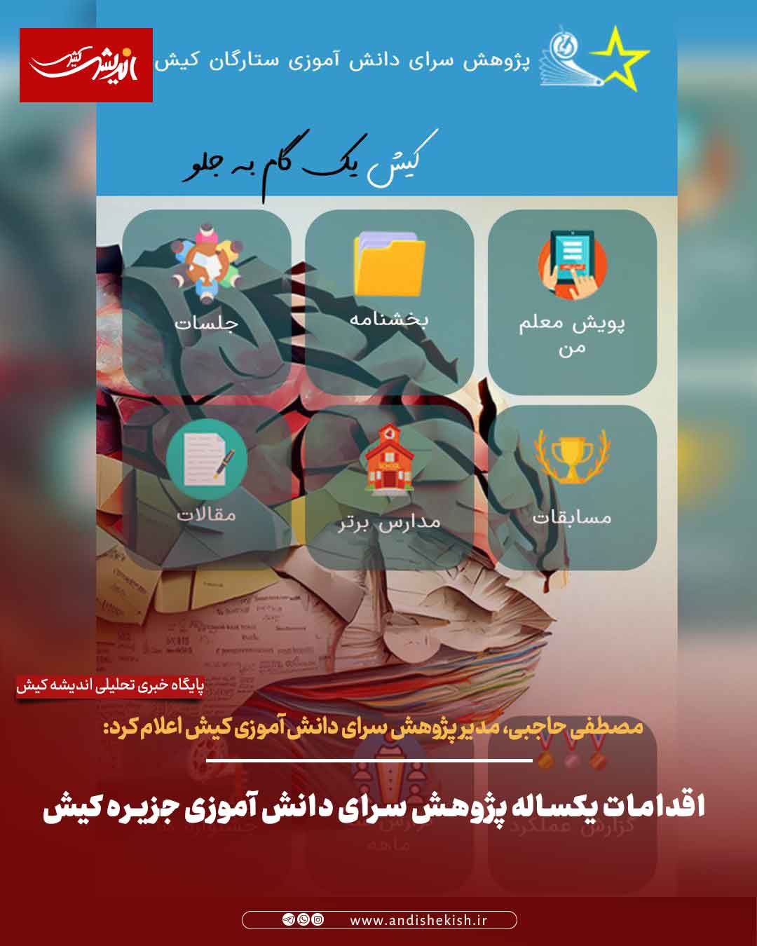 اقدامات یکساله پژوهش سرای دانش آموزی جزیره کیش