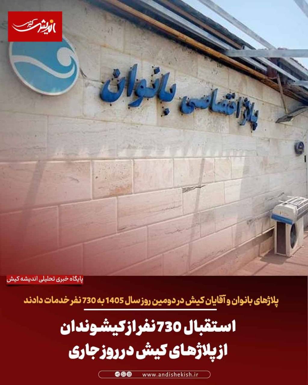 استقبال ۷۳۰ نفر از کیشوندان از پلاژهای کیش درروز جاری